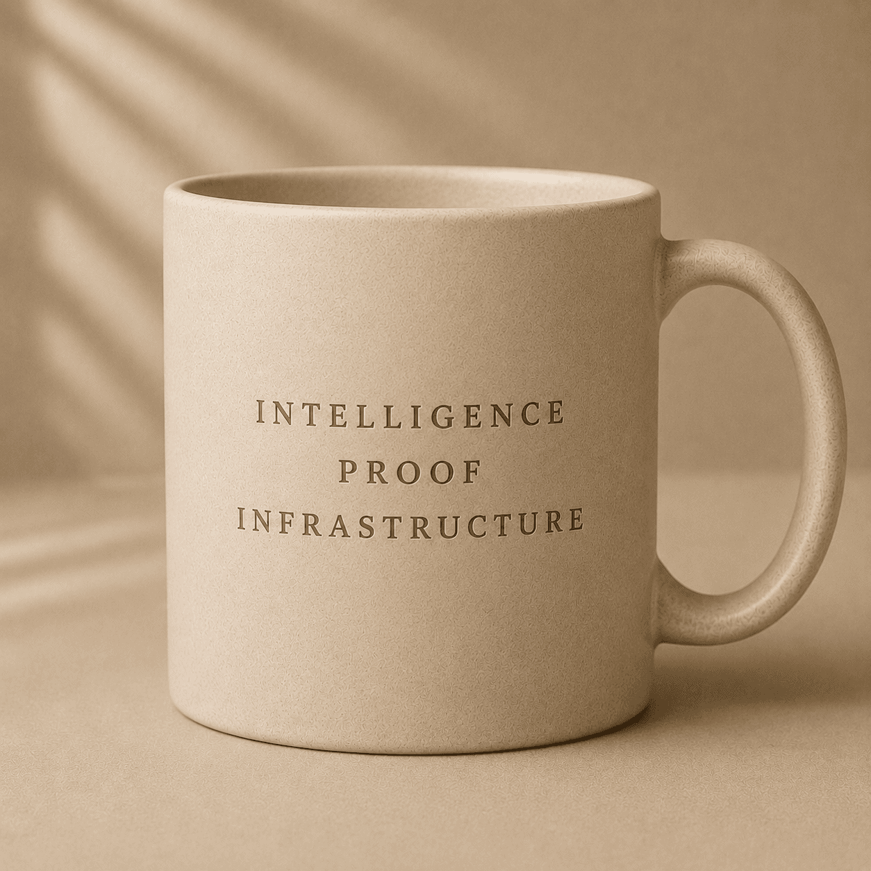 AI-NATIVE STARTUP Ceramic Mug — oat, view 2